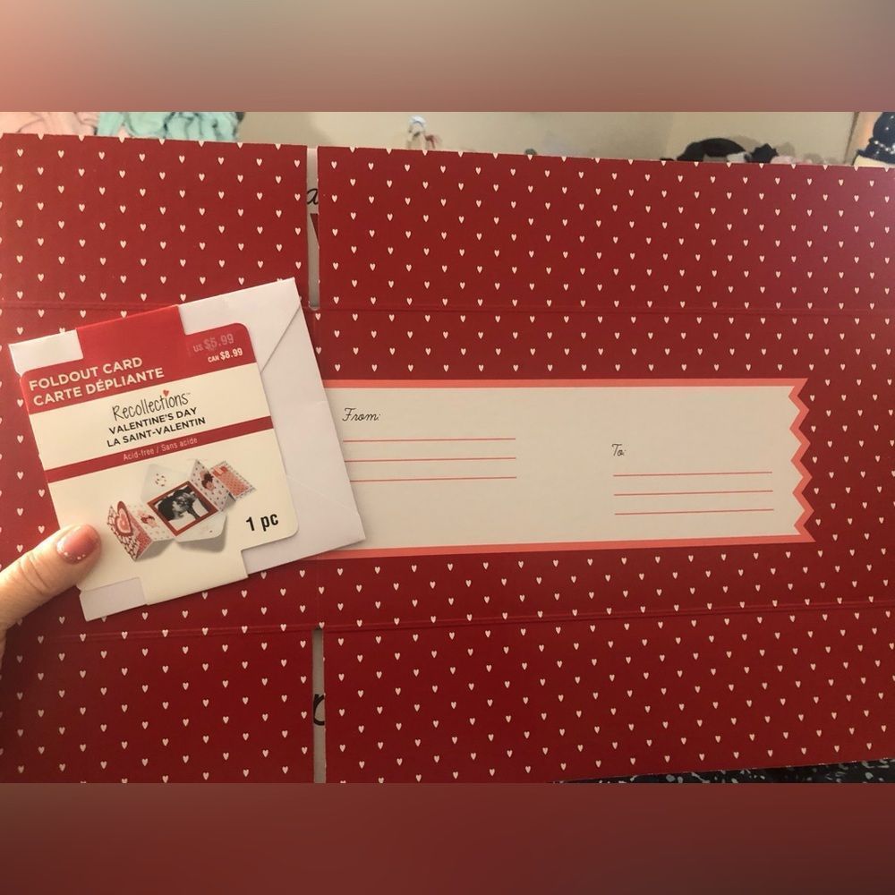 NWT Valentine box and foldout card